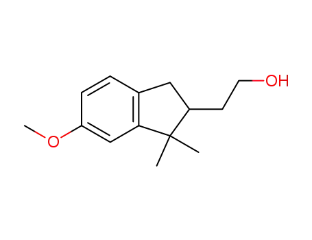 Molecular Structure of 85434-34-0 (1,1-dimethyl-2-(2-hydroxyethyl)-6-methoxyindane)