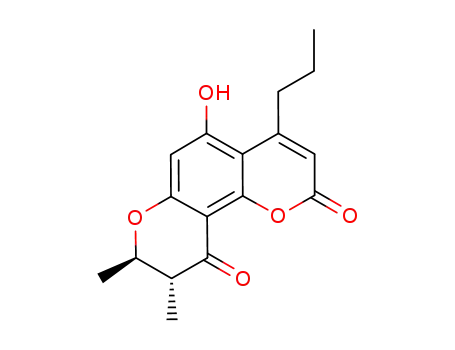 2,3-trans-dihydro-6-hydroxy-2,3-dimethyl-7-propyl-1H,9H-benzo[1,2-b:3,4-b']dipyran-1,9-dione