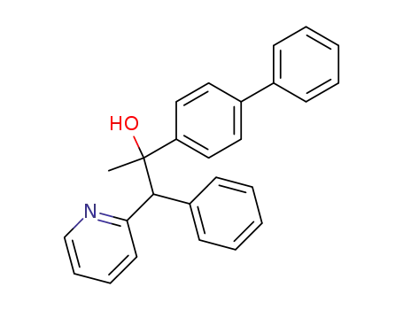 Molecular Structure of 16164-72-0 (2-(biphenyl-4-yl)-1-phenyl-1-(pyridin-2-yl)propan-2-ol)