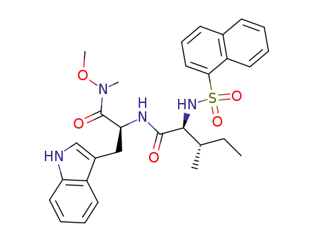 (2S,3S)-3-Methyl-2-(naphthalene-1-sulfonylamino)-pentanoic acid [(S)-2-(1H-indol-3-yl)-1-(methoxy-methyl-carbamoyl)-ethyl]-amide
