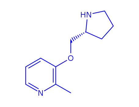 Molecular Structure of 161417-20-5 (2-methyl-3-(2-pyrrolidinylmethoxy)pyridine)