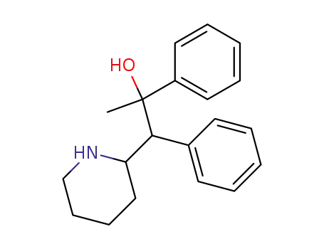 Molecular Structure of 16162-97-3 (1,2-diphenyl-1-(piperidin-2-yl)propan-2-ol)