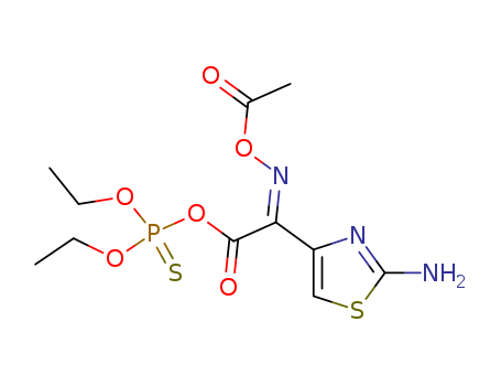 O,O-Diethylthiophosphoryl (Z)-2-(2-aminothiazol-4-yl)-2-acetyloxyiminoacetate