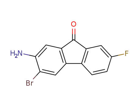 Molecular Structure of 1643-13-6 (2-amino-3-bromo-7-fluoro-fluoren-9-one)