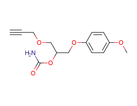 1-(p-メトキシフェノキシ)-3-(2-プロピニルオキシ)-2-プロパノールカルバマート