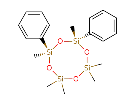 Molecular Structure of 33204-75-0 (Cyclotetrasiloxane, 2,2,4,4,6,8-hexamethyl-6,8-diphenyl-, cis-)