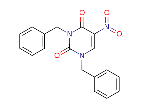 2,4(1H,3H)-Pyrimidinedione,5-nitro-1,3-bis(phenylmethyl)- cas  18592-26-2