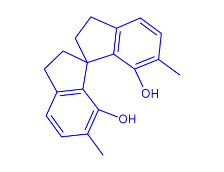 Molecular Structure of 930784-54-6 ((1R)-2,2',3,3'-tetrahydro-6,6'-dimethyl-1,1'-Spirobi[1H-indene]-7,7'-diol)