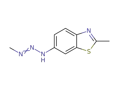 Molecular Structure of 16293-62-2 (Benzothiazole, 2-methyl-6-(3-methyl-2-triazeno)- (8CI))