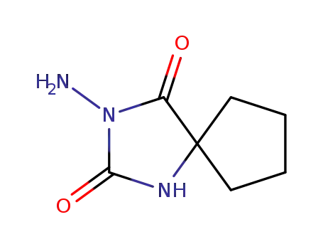 Molecular Structure of 16252-62-3 (3-AMINO-1,3-DIAZASPIRO[4.4]NONANE-2,4-DIONE)
