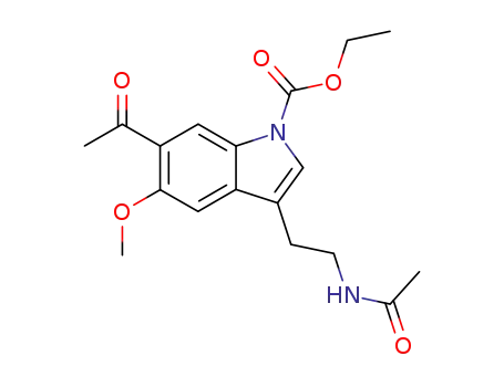 Molecular Structure of 188397-05-9 (6-Acetyl-3-[2-(acetylaMino)ethyl]-5-Methoxy-H-indole-1-carboxylic Acid Ethyl Ester)