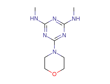 Molecular Structure of 16268-57-8 (N,N'-Dimethyl-6-morpholino-1,3,5-triazine-2,4-diamine)
