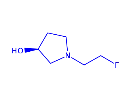 Molecular Structure of 190960-48-6 (3-Pyrrolidinol,1-(2-fluoroethyl)-,(R)-(9CI))