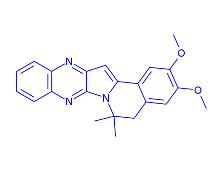 Molecular Structure of 163769-88-8 (5,6-DIHYDRO-2,3-DIMETHOXY-6,6-DIMETHYLBENZ[7,8]INDOLIZINO[2,3-B]QUINOXALINE)