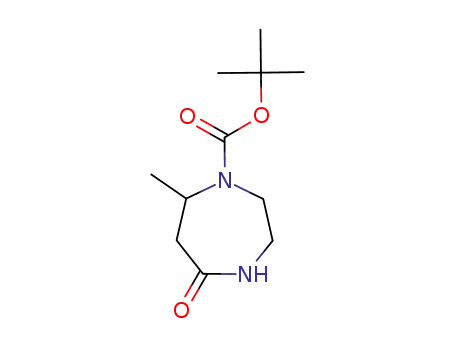 Molecular Structure of 935843-58-6 (Tert-Butyl 7-Methyl-5-Oxo-1,4-Diazepane-1-Carboxylate)