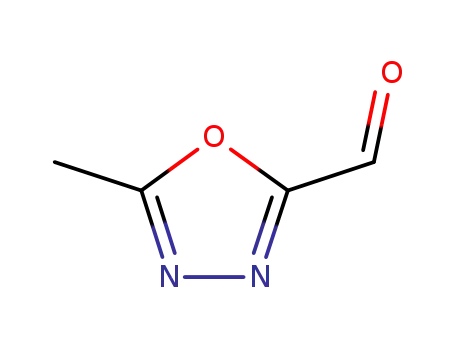 Molecular Structure of 164024-09-3 (1,3,4-Oxadiazole-2-carboxaldehyde, 5-methyl- (9CI))
