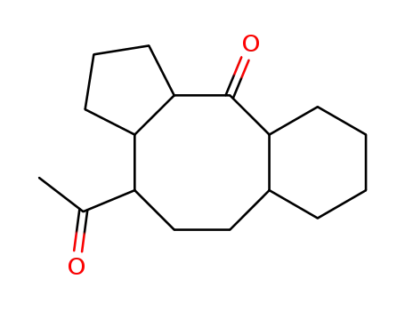 Molecular Structure of 18938-06-2 (4-Acetyltetradecahydro-11H-benzo[a]cyclopenta[d]cycloocten-11-one)
