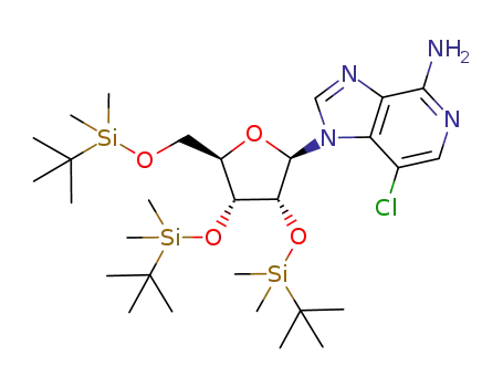 4-amino-7-chloro-1-(2,3,5-tri-O-tert-butyldimethylsilyl-β-D-ribofuranosyl)imidazo[4,5-c]pyridine