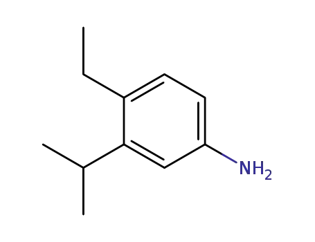 Molecular Structure of 1899-06-5 (4-Ethyl-3-(1-methylethyl)benzenamine)