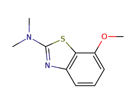 Molecular Structure of 163299-38-5 (2-Benzothiazolamine,7-methoxy-N,N-dimethyl-(9CI))