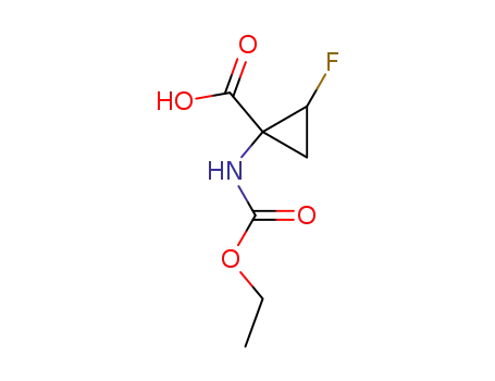 Molecular Structure of 188897-46-3 (Cyclopropanecarboxylic acid, 1-[(ethoxycarbonyl)amino]-2-fluoro- (9CI))