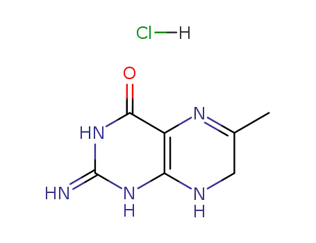 Molecular Structure of 16280-50-5 (4(3H)-Pteridinone,2-amino-7,8-dihydro-6-methyl-, hydrochloride (1:1))