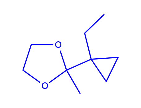 Molecular Structure of 16278-06-1 (1,3-Dioxolane,  2-(1-ethylcyclopropyl)-2-methyl-)