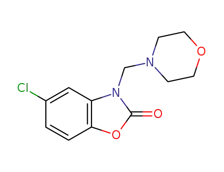Molecular Structure of 16376-61-7 (5-chloro-3-(morpholin-4-ylmethyl)-1,3-benzoxazol-2(3H)-one)