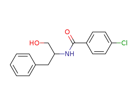 Molecular Structure of 19071-58-0 (p-Chloro-N-(alpha-(hydroxymethyl)phenethyl)benzamide)