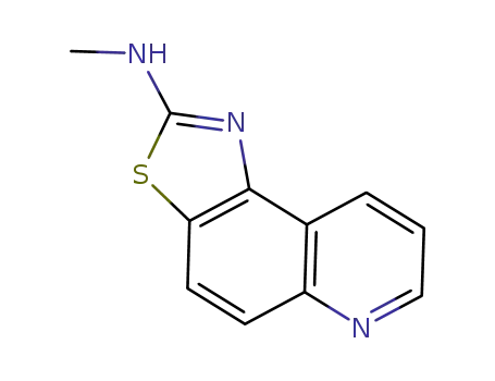 Molecular Structure of 16351-50-1 (Thiazolo[4,5-f]quinoline, 2-(methylamino)- (8CI))