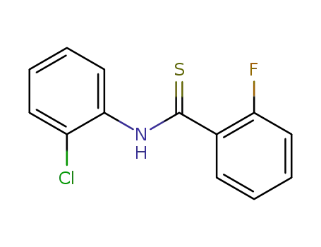 Molecular Structure of 1629-20-5 (N-(2-chlorophenyl)-2-fluorobenzenecarbothioamide)