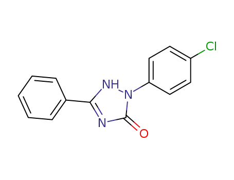 Molecular Structure of 19081-66-4 (2-(4-Chlorophenyl)-1,2-dihydro-5-phenyl-3H-1,2,4-triazol-3-one)