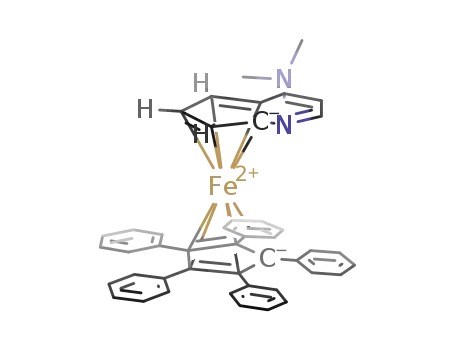 Molecular Structure of 187682-64-0 ((R)-(+)-4-DIMETHYLAMINOPYRINDINYL(PENTAPHENYLCYCLOPENTADIENYL)IRON)