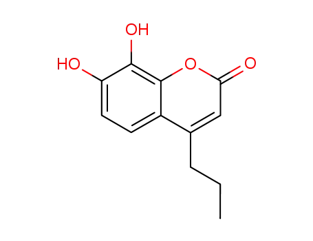 Molecular Structure of 19040-67-6 (7,8-DIHYDROXY-4-PROPYLCOUMARIN)