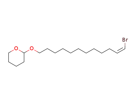 Molecular Structure of 127022-43-9 (12-bromo-1-(2-tetrahydropyranyloxy)-(Z)-11-dodecene)