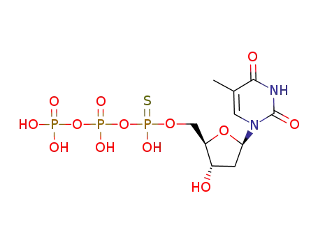 Molecular Structure of 18883-94-8 (thymidine 5'-O-(1-thiotriphosphate))
