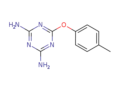 Molecular Structure of 1639-39-0 (6-(4-methylphenoxy)-1,3,5-triazine-2,4-diamine)