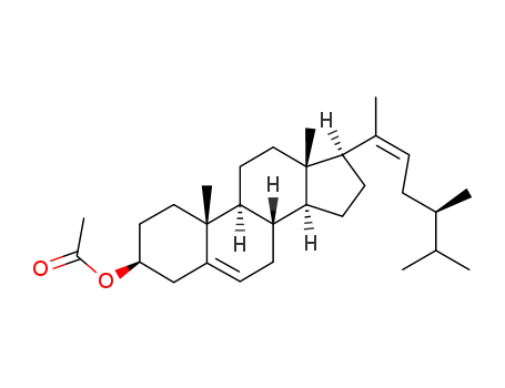 Molecular Structure of 6579-79-9 ((24S)-24-Methyl-3β-acetoxycholesta-5,20(22)-dien)