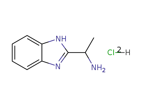 Molecular Structure of 2503155-57-3 (1-(1<i>H</i>-benzimidazol-2-yl)-ethylamine; dihydrochloride)