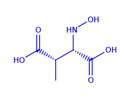Molecular Structure of 189282-85-7 (L-Aspartic acid, N-hydroxy-3-methyl-, (3S)- (9CI))