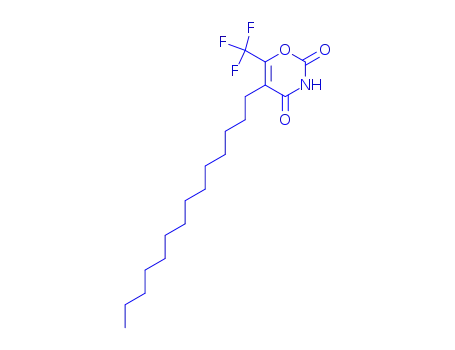 Molecular Structure of 164021-26-5 (5-TETRADECYL-6-TRIFLUOROMETHYL[1,3]OXAZINE-2,4-DIONE)
