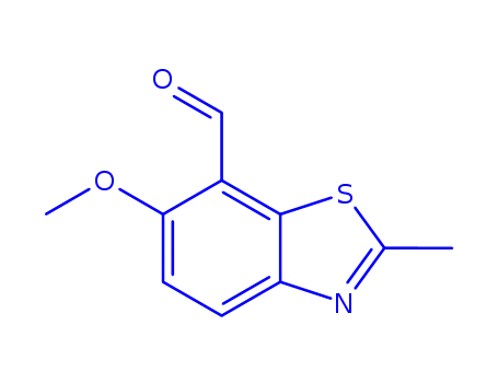 Molecular Structure of 190270-91-8 (7-Benzothiazolecarboxaldehyde,6-methoxy-2-methyl-(9CI))