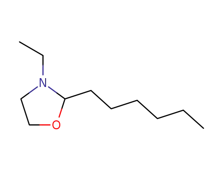 Molecular Structure of 1630-67-7 (3-ethyl-2-hexyl-1,3-oxazolidine)