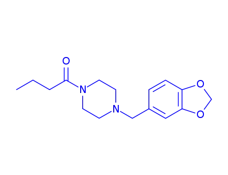 Molecular Structure of 163130-28-7 (1-[4-(1,3-benzodioxol-5-ylmethyl)piperazin-1-yl]butan-1-one)