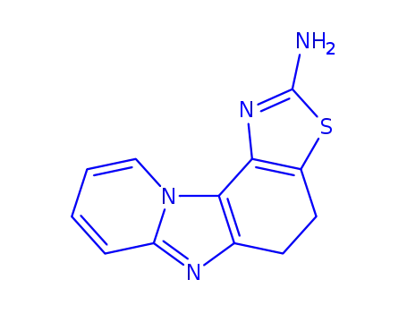 Molecular Structure of 187680-75-7 (4,5-Dihydropyrido[1,2-a][1,3]thiazolo[5,4-g]benzimidazol-2-amine)
