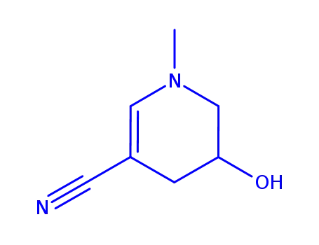 Molecular Structure of 188242-02-6 (3-Pyridinecarbonitrile,1,4,5,6-tetrahydro-5-hydroxy-1-methyl-(9CI))