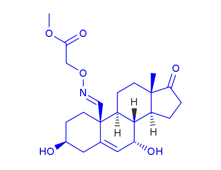 Molecular Structure of 213695-81-9 (Acetic acid, [[[(3beta,7alpha,19E)-3,7-dihydroxy-17-oxoandrost-5-en-19-)