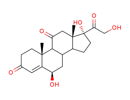 Molecular Structure of 16355-28-5 (4-PREGNEN-6-BETA, 17,21-TRIOL-3,11,20-TRIONE)