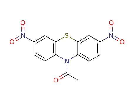 Molecular Structure of 1628-79-1 (1-(3,7-dinitro-10H-phenothiazin-10-yl)ethanone)