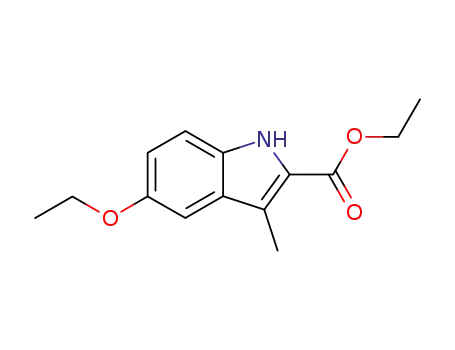 Molecular Structure of 16381-43-4 (ethyl 5-ethoxy-3-methyl-1H-indole-2-carboxylate)